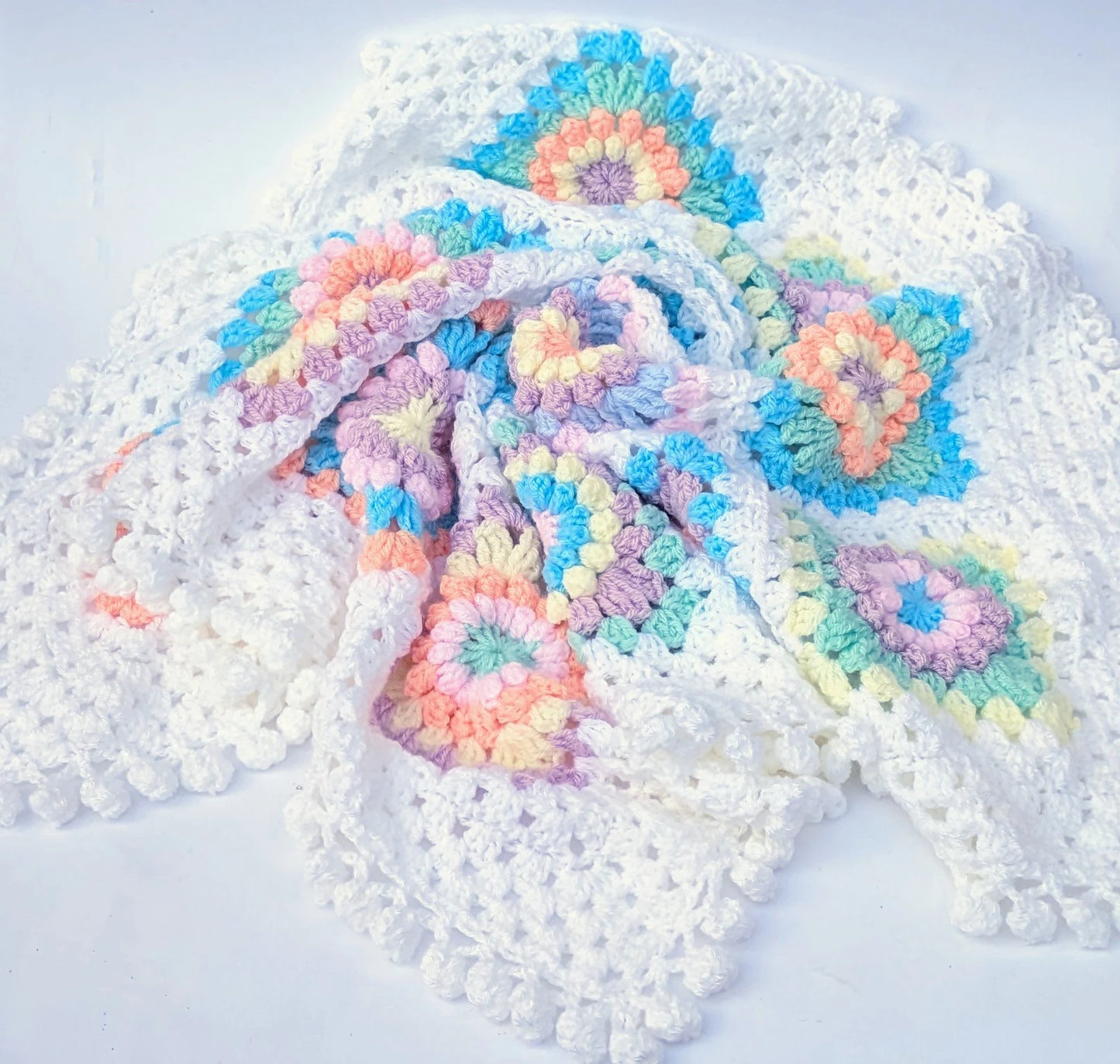 Rainbow Granny Square Blanket