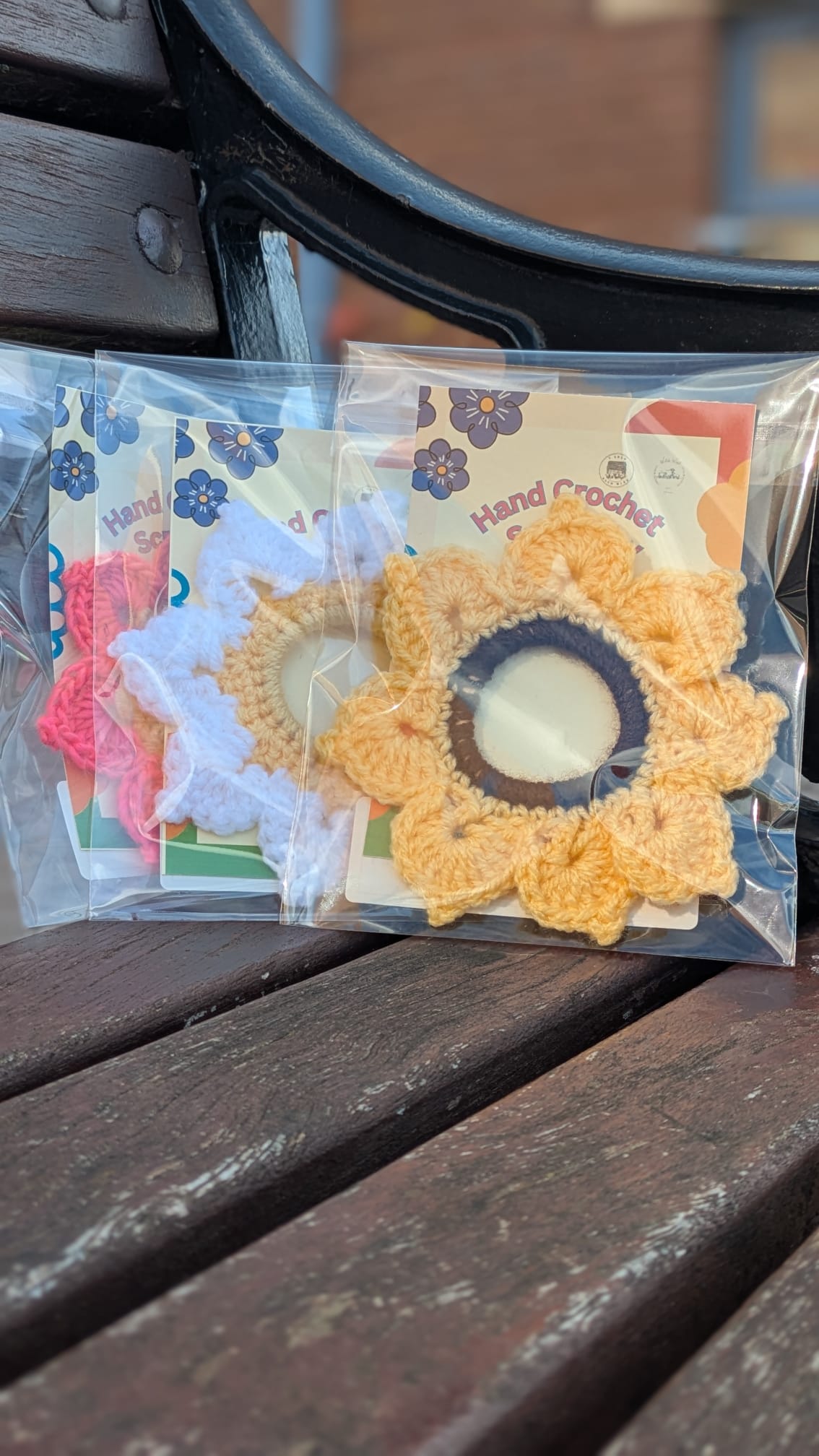 Hand Crochet Scrunchy - Flower