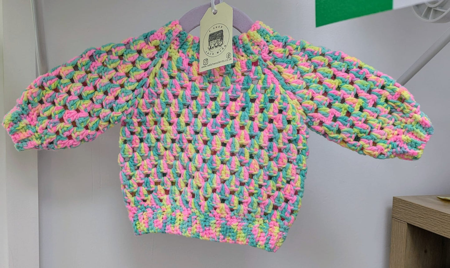 Neon Crochet Jumper