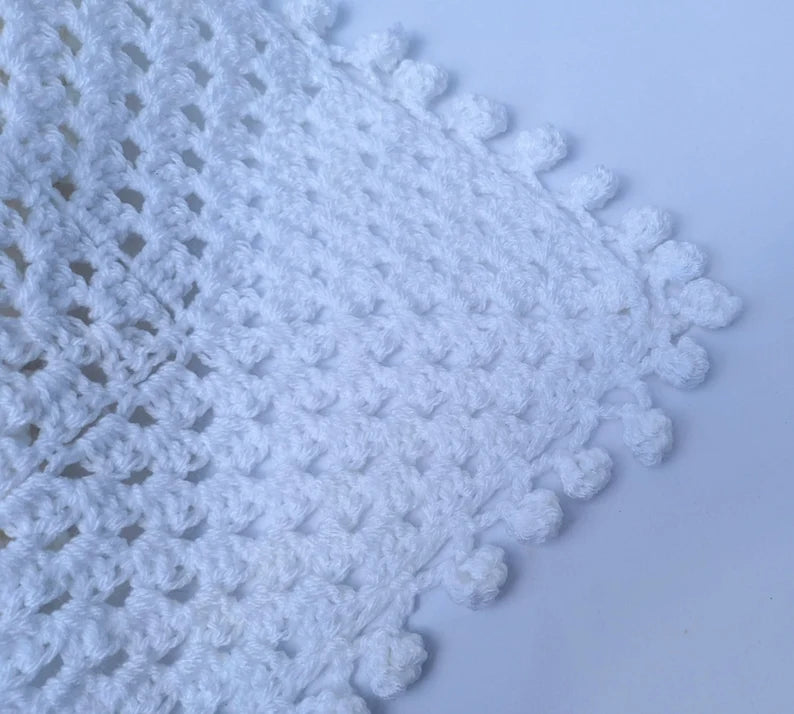 Hand Crochet 3D Flower Puff Blanket