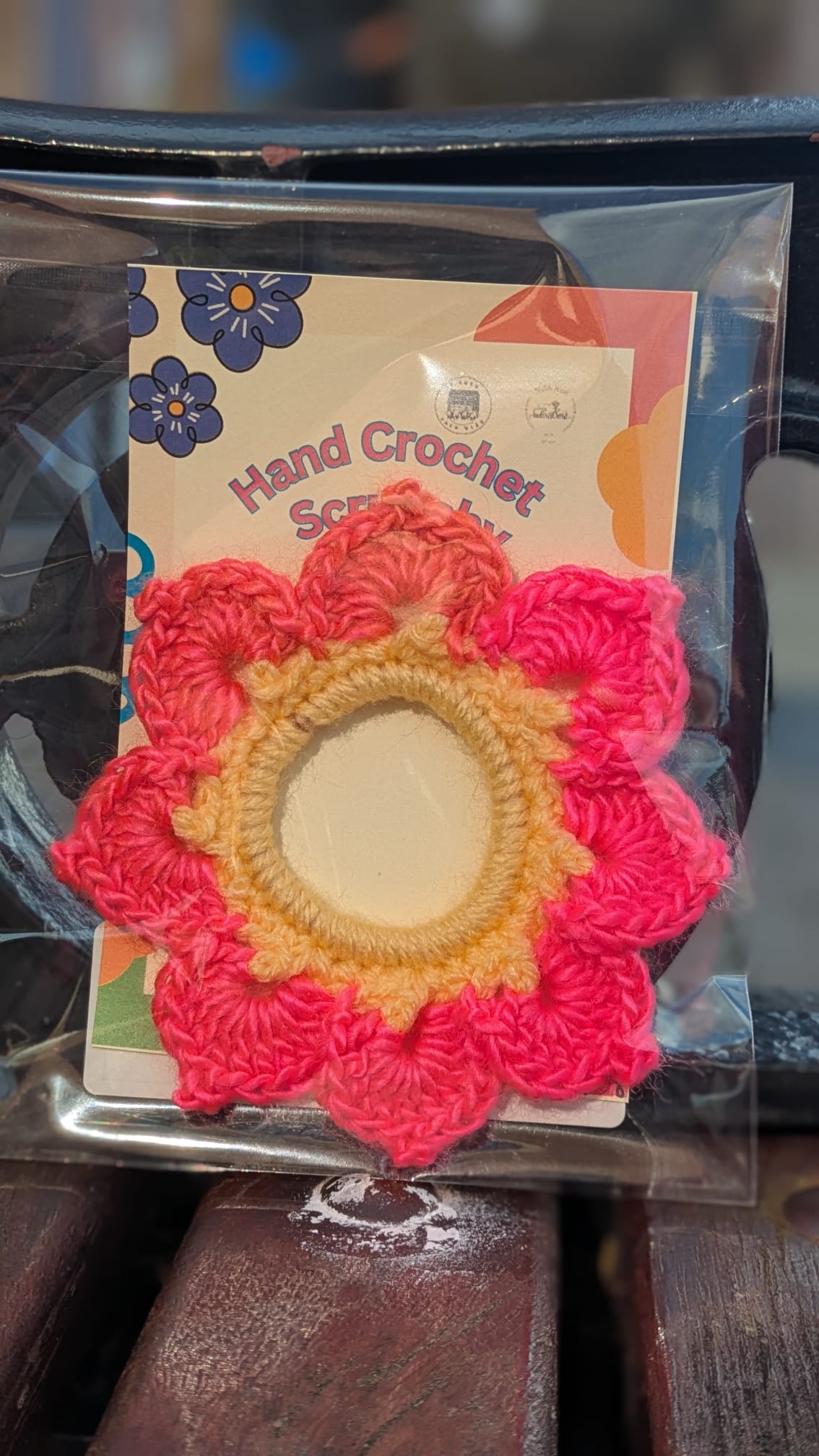 Hand Crochet Scrunchy - Flower