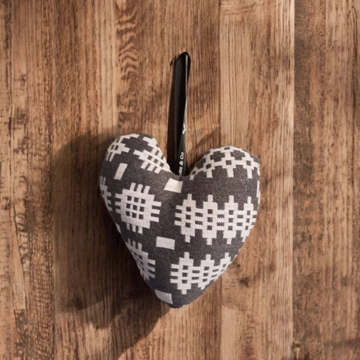Welsh Tartan Fabric Heart Hanging Decoration