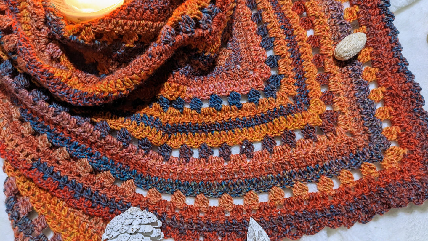 Limited Edition Autumn By The Sea Shawl with Hat Set