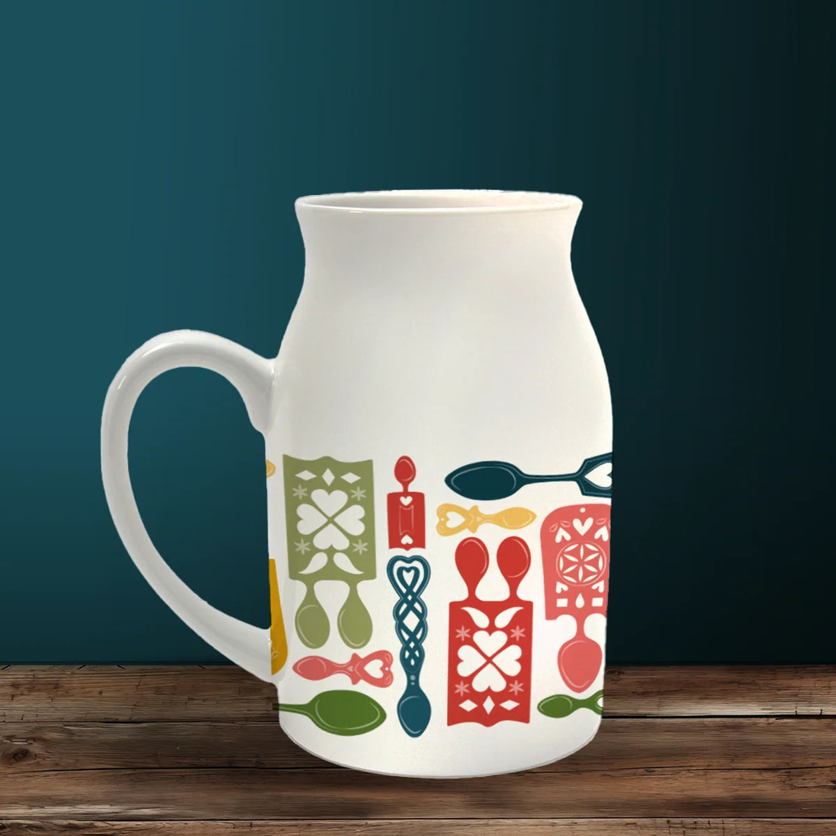 Welsh LoveSpoon Milk Jug / Vase