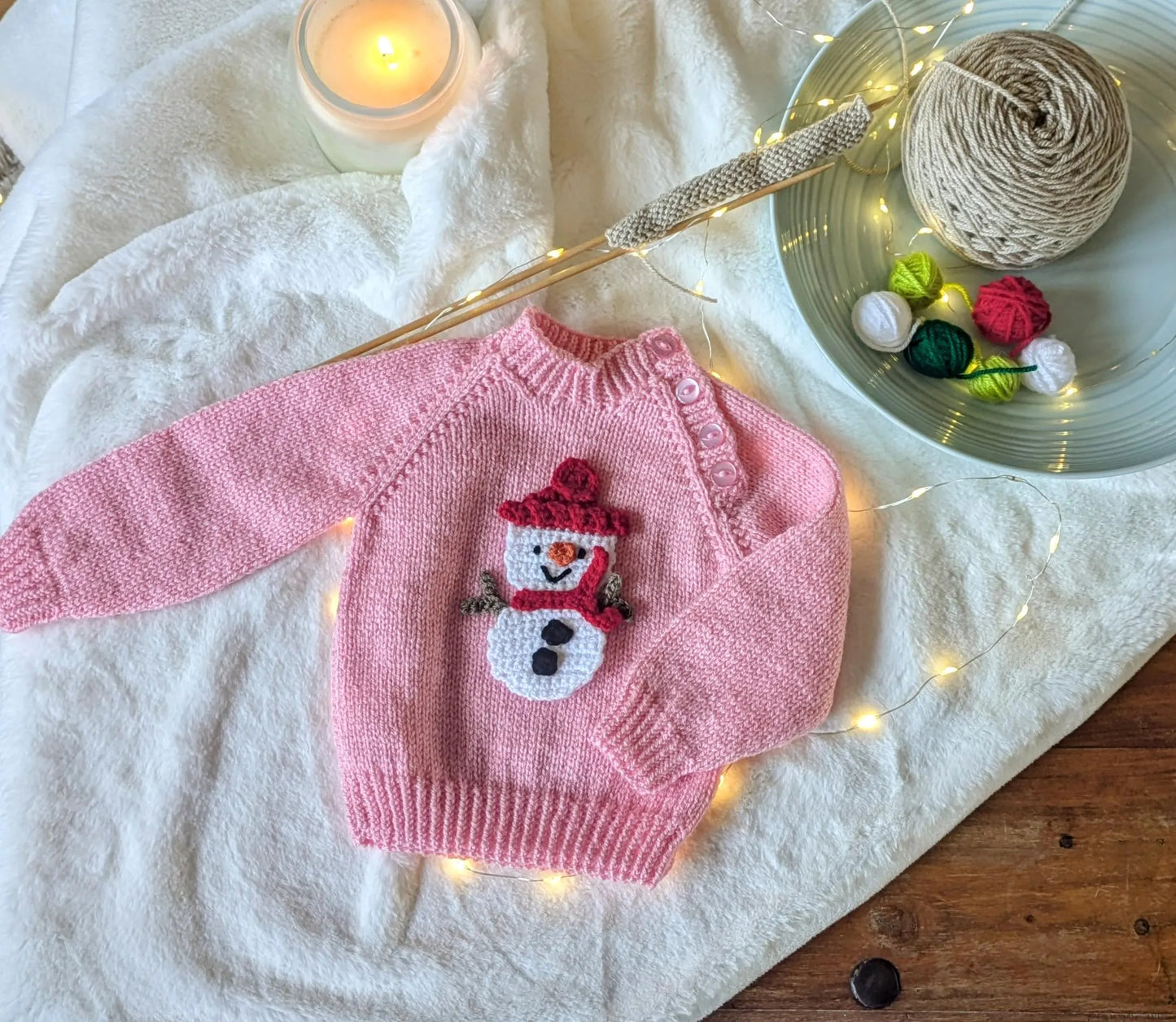 Pink Snowman Jumper