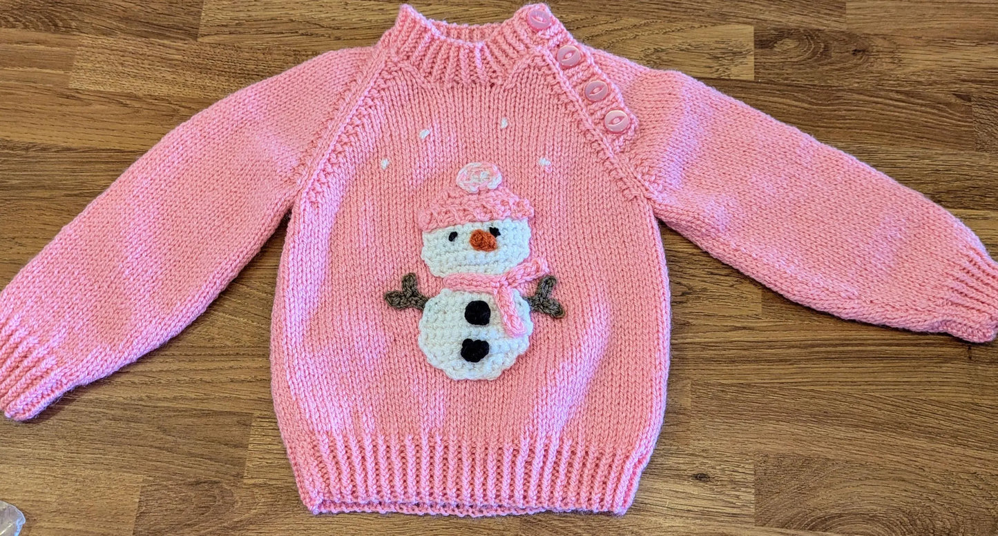 Pink Snowman Jumper
