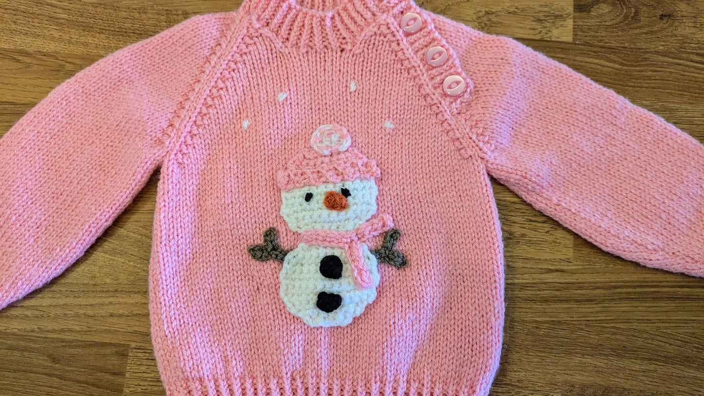 Pink Snowman Jumper