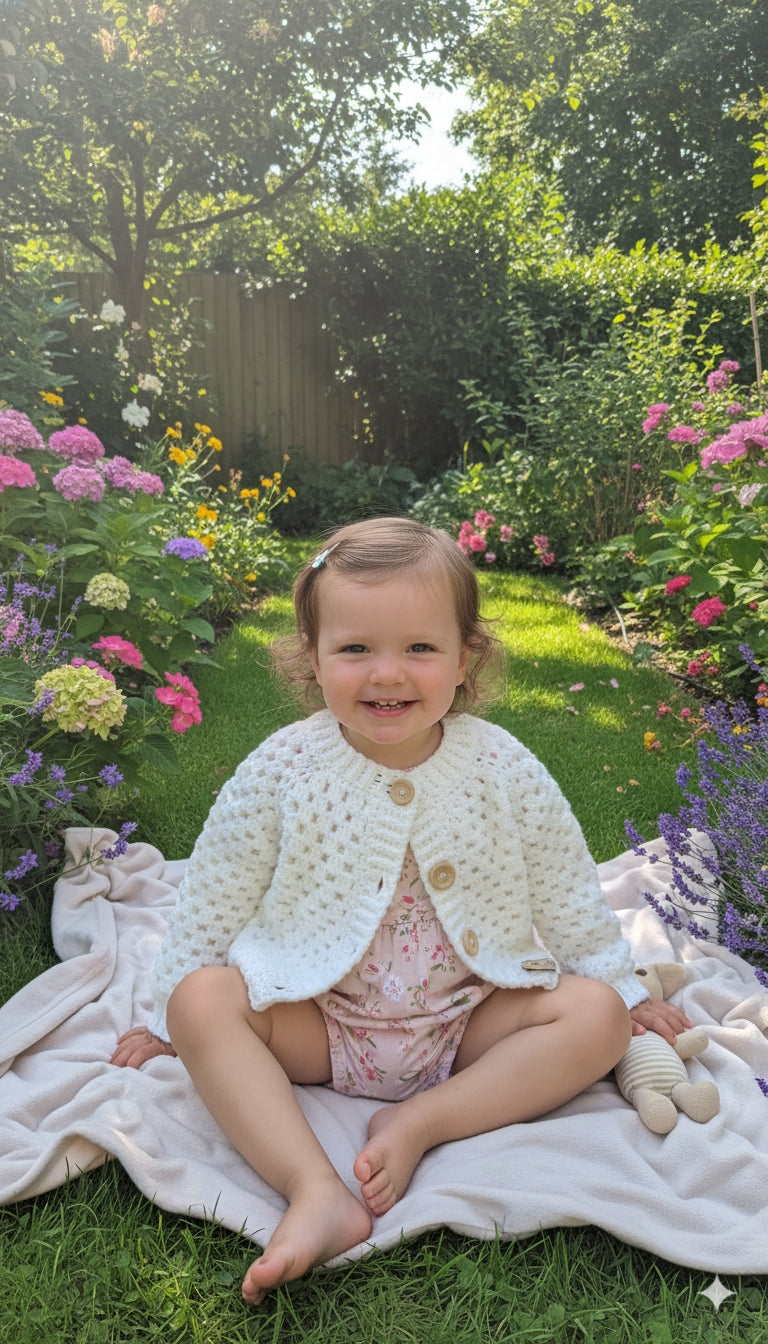 Hand Crochet Granny Stitch Cardigan