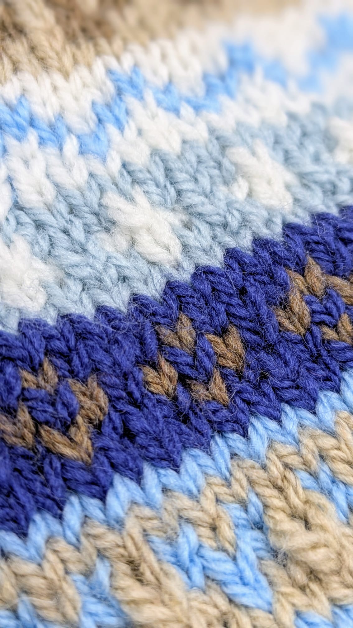 Fair Isle Blue Kitted Jumper