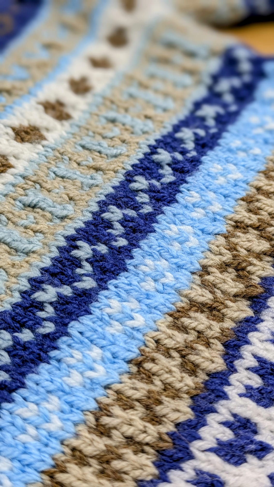 Fair Isle Blue Kitted Jumper