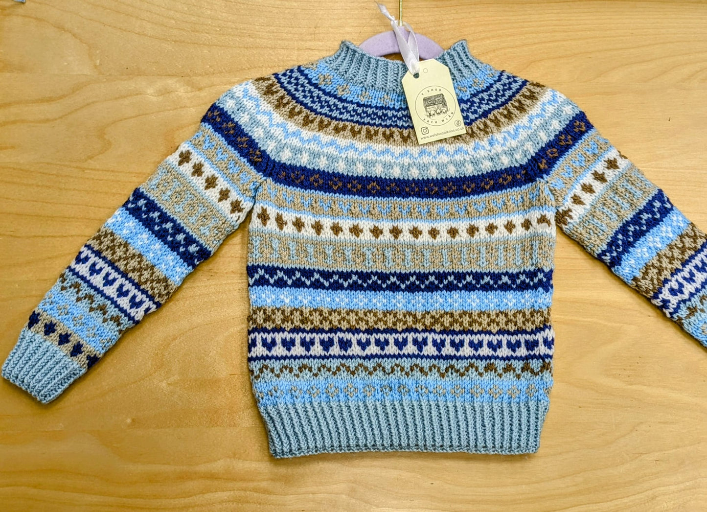 Fair Isle Blue Kitted Jumper