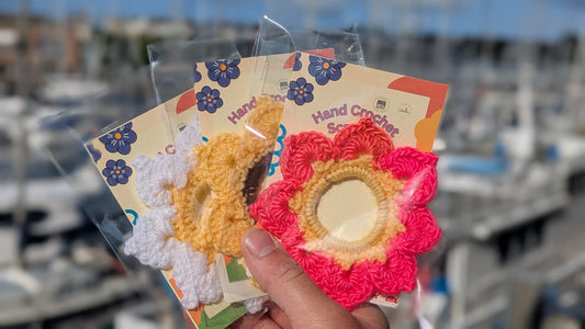 Hand Crochet Scrunchy - Flower