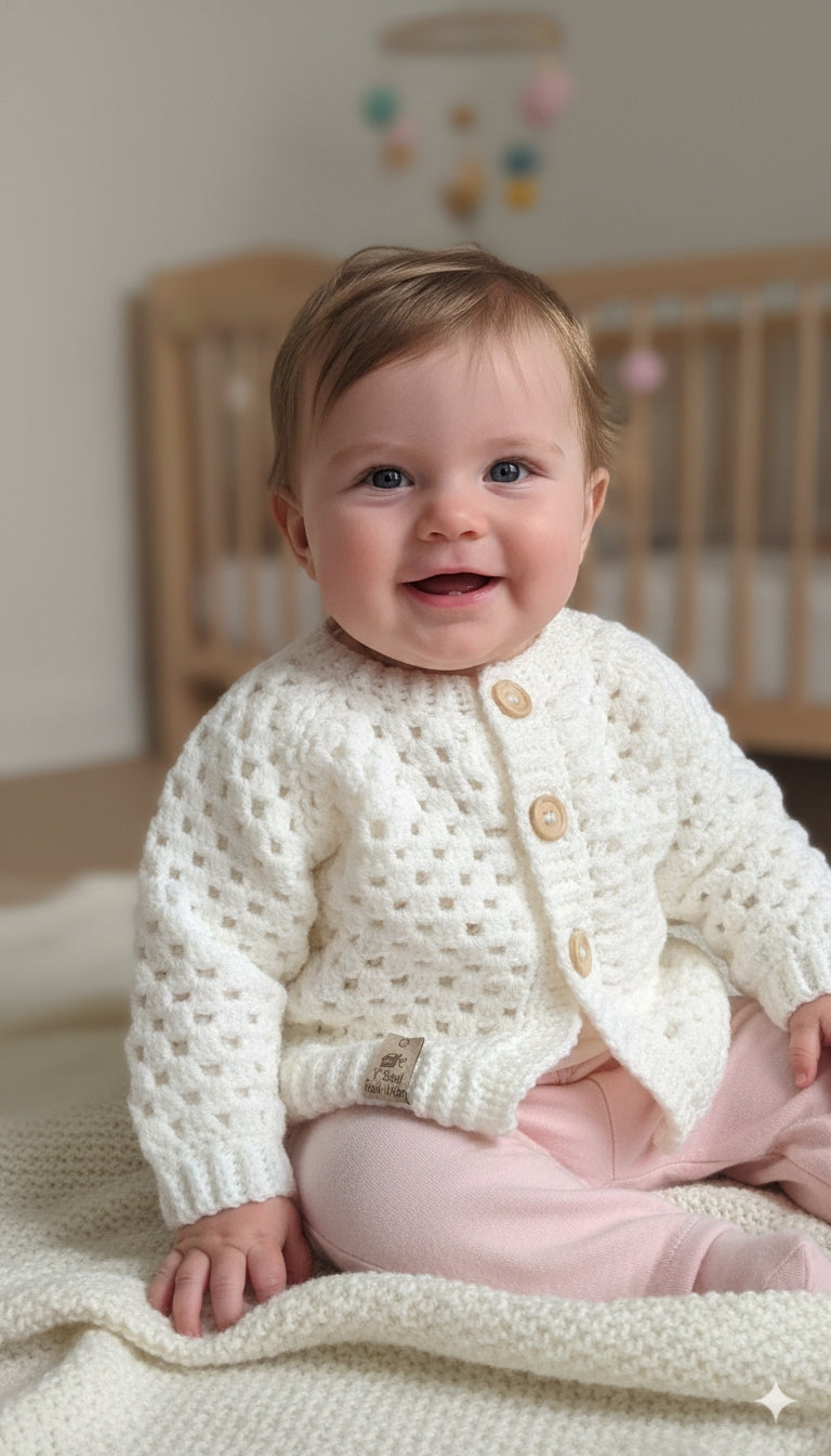 Hand Crochet Granny Stitch Cardigan