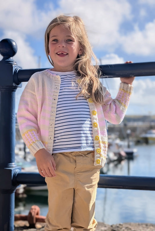 Fruit Salad and Cream Childs Cardigan