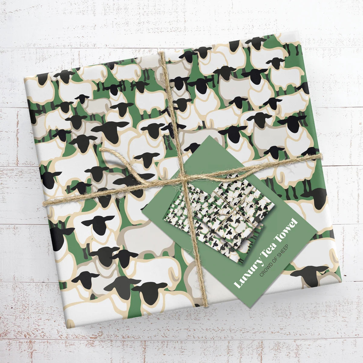Crowd of Sheep Tea Towel