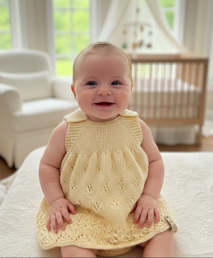 Cotton Hand Knitted Summer Dress - Newborn up to 3 years