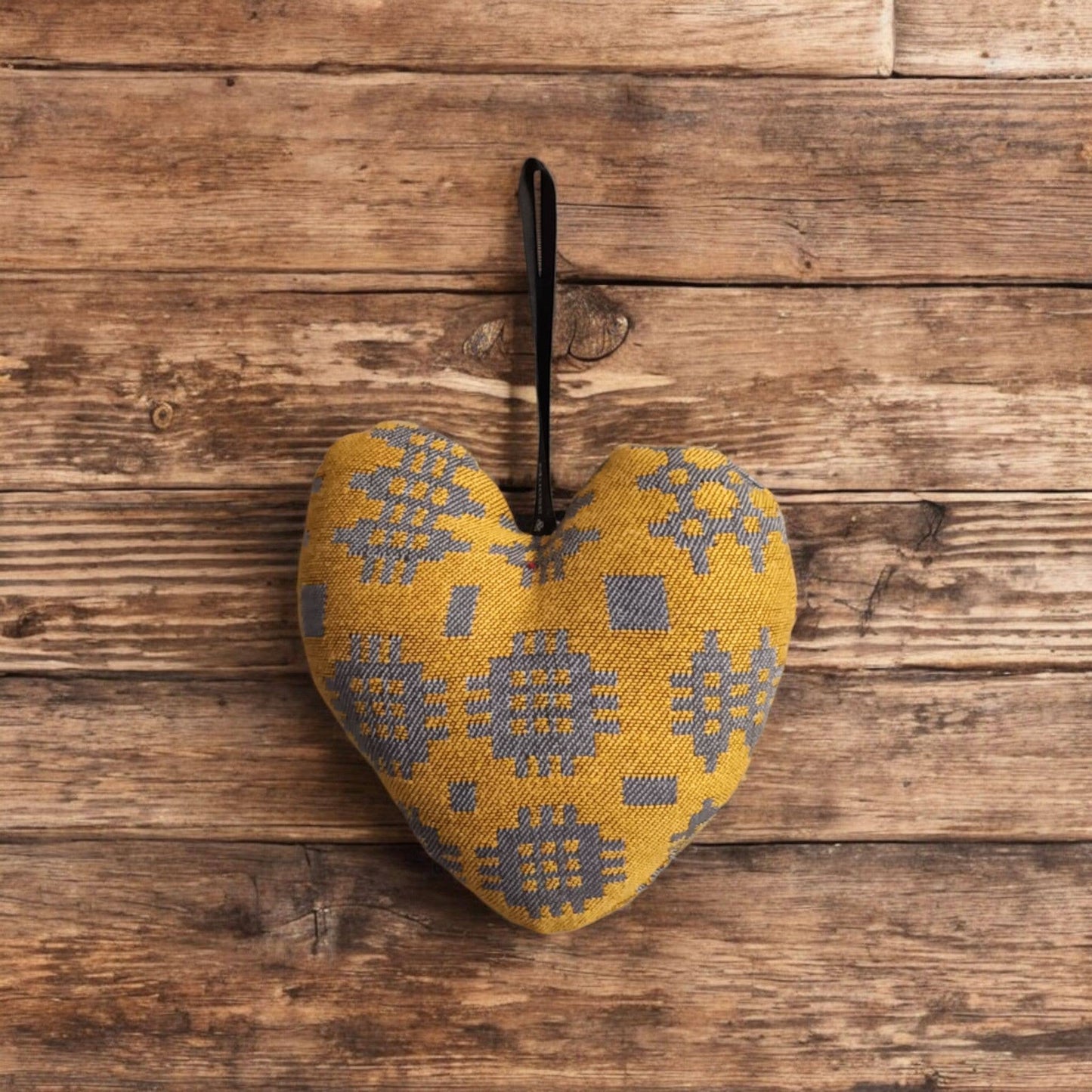 Welsh Tartan Fabric Heart Hanging Decoration